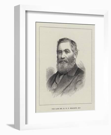 The Late Mr H W F Bolckow-null-Framed Giclee Print