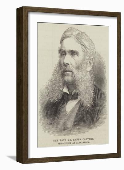 The Late Mr Henry Calvert, Vice-Consul at Alexandria-null-Framed Giclee Print