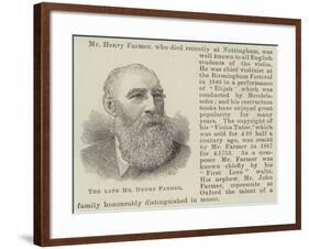 The Late Mr Henry Farmer-null-Framed Giclee Print