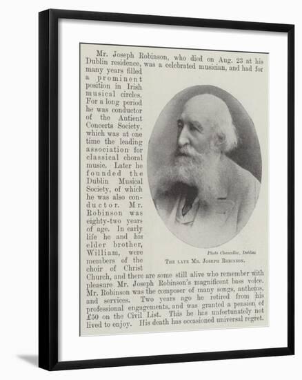 The Late Mr Joseph Robinson-null-Framed Giclee Print