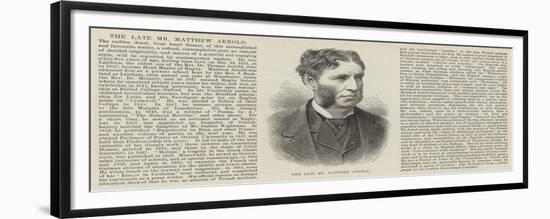 The Late Mr Matthew Arnold-null-Framed Giclee Print