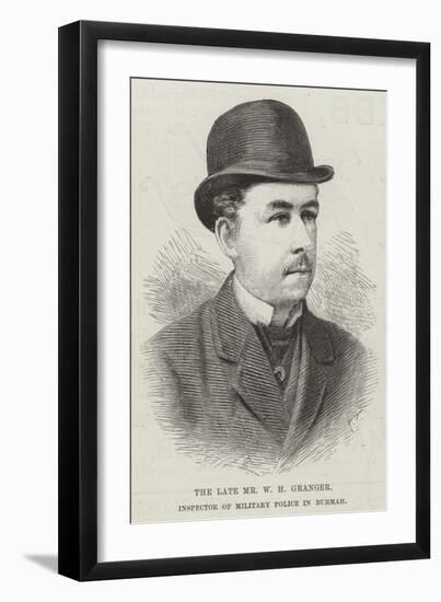 The Late Mr W H Granger, Inspector of Military Police in Burmah-null-Framed Giclee Print