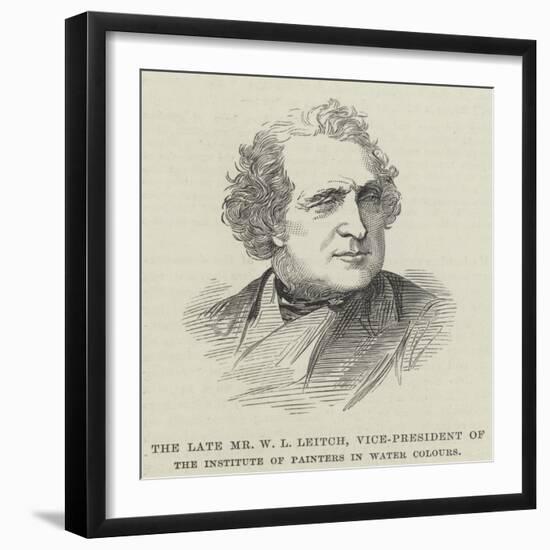 The Late Mr W L Leitch, Vice-President of the Institute of Painters in Water Colours-null-Framed Giclee Print