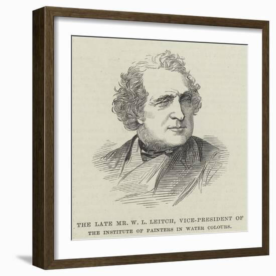 The Late Mr W L Leitch, Vice-President of the Institute of Painters in Water Colours-null-Framed Giclee Print