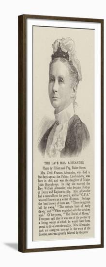 The Late Mrs Alexander-null-Framed Giclee Print