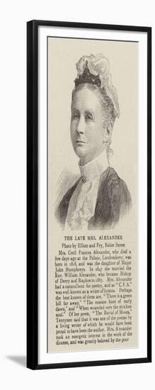 The Late Mrs Alexander-null-Framed Giclee Print