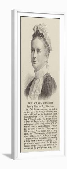 The Late Mrs Alexander-null-Framed Giclee Print