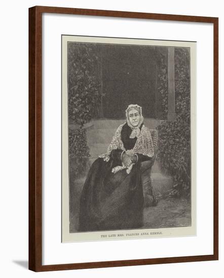 The Late Mrs Frances Anna Kemble-null-Framed Giclee Print