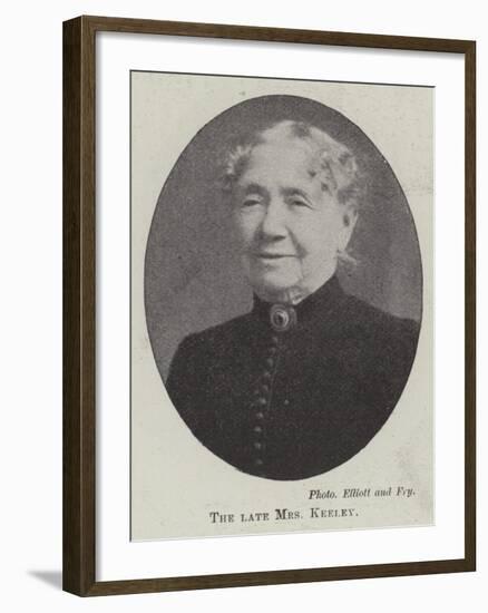The Late Mrs Keeley-null-Framed Giclee Print