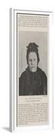 The Late Mrs Kruger, Wife of Ex-President Kruger-null-Framed Giclee Print