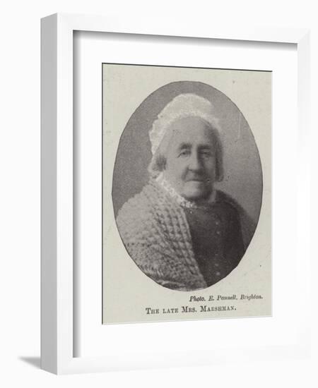 The Late Mrs Marshman-null-Framed Giclee Print