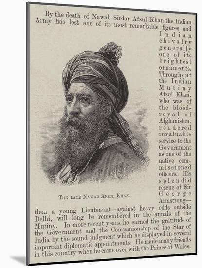 The Late Nawab Afzul Khan-null-Mounted Giclee Print