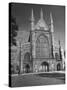 The Late Perpendicular West Front of Winchester Cathedral, Built by William of Wykeham-null-Stretched Canvas