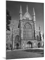 The Late Perpendicular West Front of Winchester Cathedral, Built by William of Wykeham-null-Mounted Photographic Print
