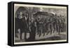 The Late Prince Imperial, the Funeral Procession Entering the Church at Chiselhurst-null-Framed Stretched Canvas