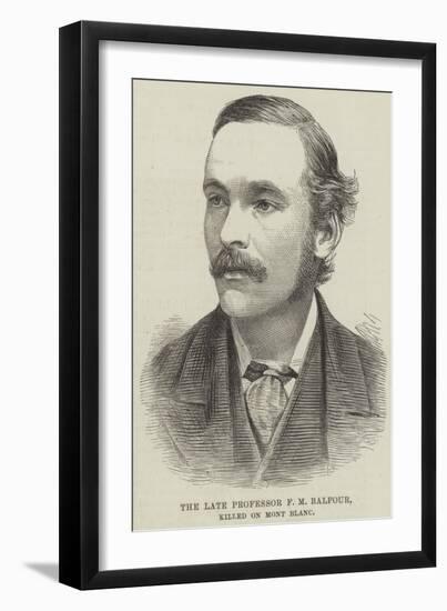 The Late Professor F M Balfour, Killed on Mont Blanc-null-Framed Giclee Print