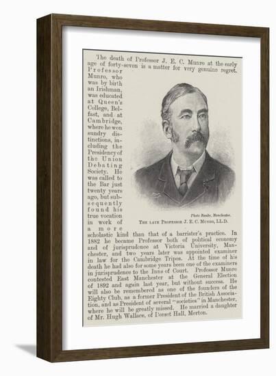 The Late Professor J E C Munro-null-Framed Giclee Print