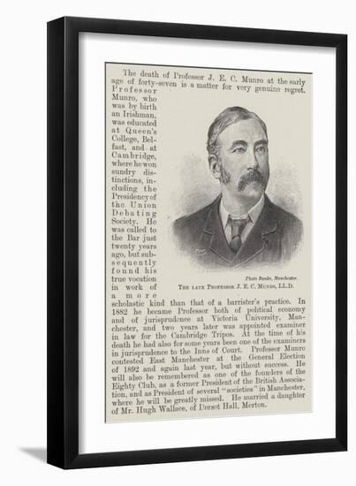 The Late Professor J E C Munro-null-Framed Giclee Print