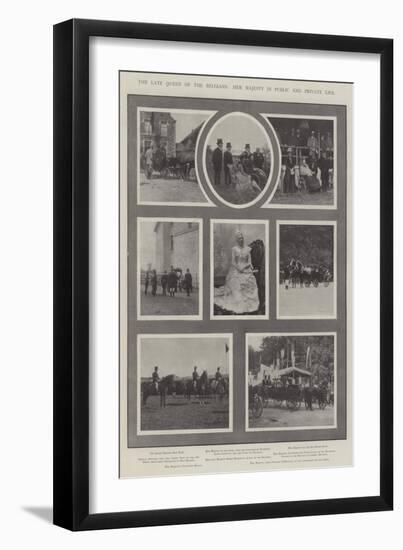 The Late Queen of the Belgians, Her Majesty in Public and Private Life-null-Framed Giclee Print