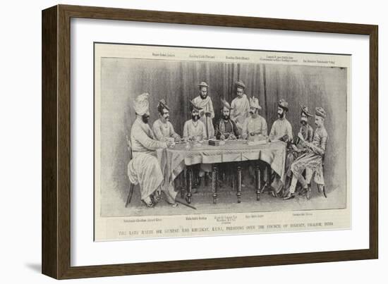 The Late Rajah Sir Gunpat Rao Khudkay, Kcsi, Presiding over the Council of Regency, Gwalior, India-null-Framed Giclee Print