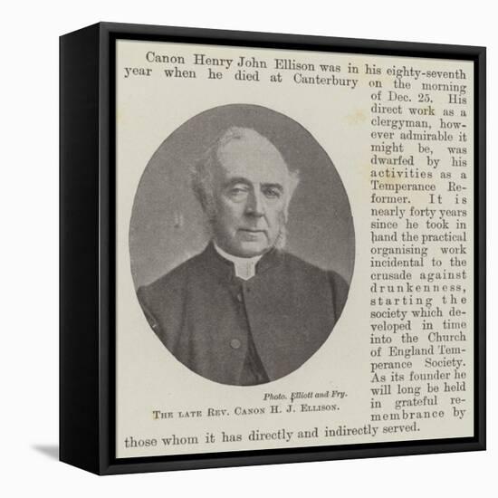 The Late Reverend Canon H J Ellison-null-Framed Stretched Canvas