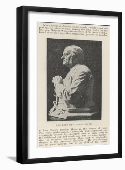 The Late Reverend Canon Wade-null-Framed Giclee Print