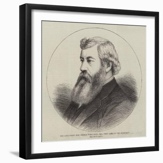 The Late Right Honourable George Ward Hunt, Mp, First Lord of the Admiralty-null-Framed Giclee Print