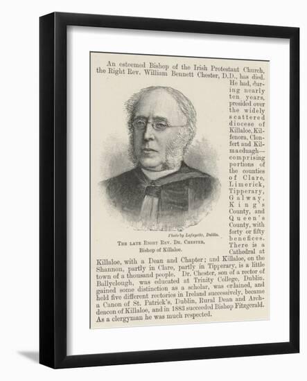 The Late Right Reverend Dr Chester, Bishop of Killaloe-null-Framed Giclee Print