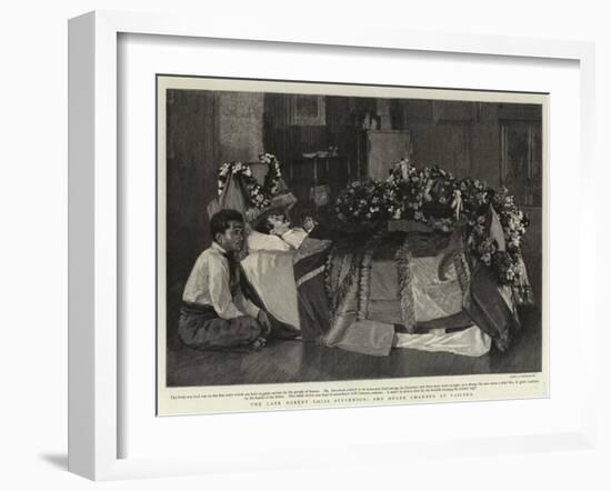 The Late Robert Louis Stevenson, the Death Chamber at Vailima-null-Framed Giclee Print