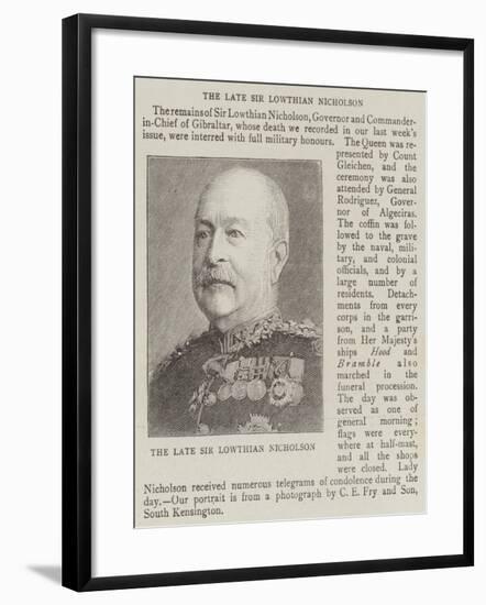 The Late Sir Lowthian Nicholson-null-Framed Giclee Print