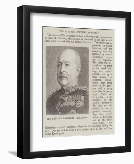 The Late Sir Lowthian Nicholson-null-Framed Giclee Print