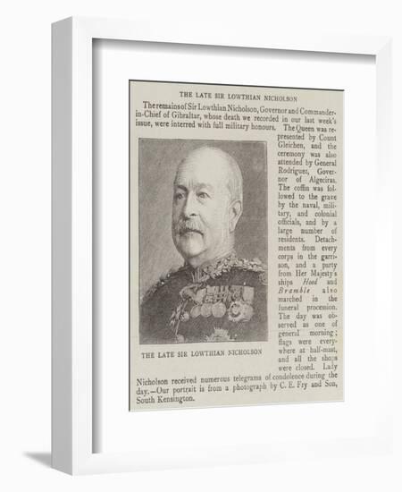 The Late Sir Lowthian Nicholson-null-Framed Giclee Print