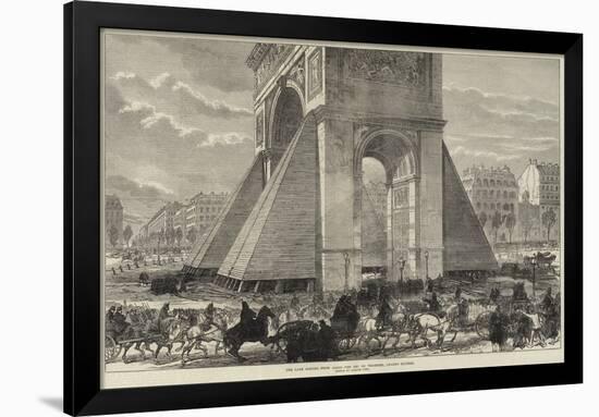 The Late Sorties from Paris, the Arc De Triomphe, Champs Elysees-null-Framed Giclee Print