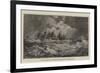 The Late Storm on the Yorkshire Coast, Scene from Bridlington Pier-Walter William May-Framed Giclee Print