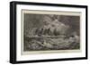 The Late Storm on the Yorkshire Coast, Scene from Bridlington Pier-Walter William May-Framed Giclee Print