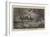 The Late Storm on the Yorkshire Coast, Scene from Bridlington Pier-Walter William May-Framed Giclee Print