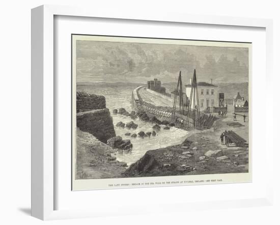 The Late Storms, Breach in the Sea Wall on the Strand at Youghal, Ireland-Thomas Harrington Wilson-Framed Giclee Print