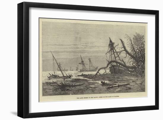 The Late Storms in the Baltic, Scene on the Coast of Falster-null-Framed Giclee Print