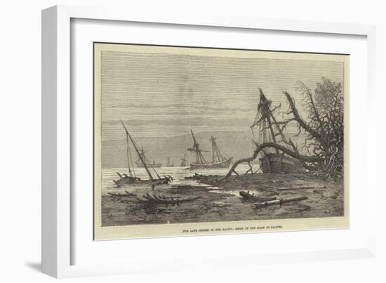 The Late Storms in the Baltic, Scene on the Coast of Falster-null-Framed Giclee Print