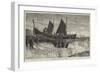 The Late Storms, Launching the Life-Boat at Brighton-William Heysham Overend-Framed Giclee Print