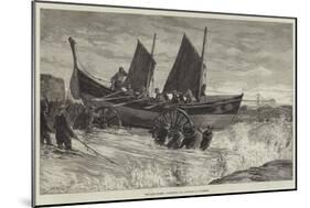 The Late Storms, Launching the Life-Boat at Brighton-William Heysham Overend-Mounted Giclee Print