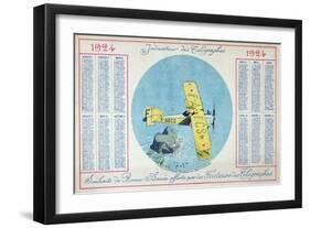 The Latecoere Rabat-Toulouse Postal Plane Flying over the Rock of Gibraltar-null-Framed Giclee Print