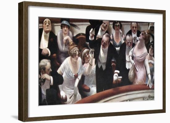 The Latecomers at the Opera-Albert Guillaume-Framed Giclee Print
