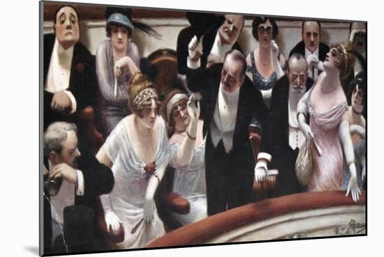 The Latecomers at the Opera-Albert Guillaume-Mounted Giclee Print