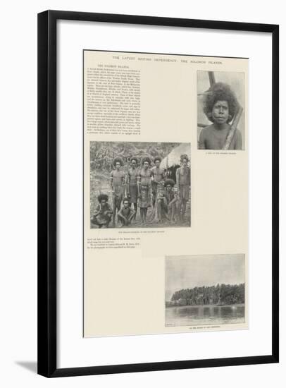 The Latest British Dependency, the Solomon Islands-null-Framed Giclee Print