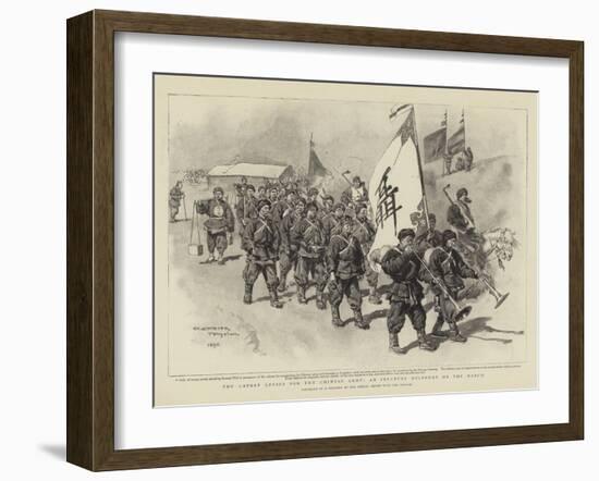 The Latest Levies for the Chinese Army, an Infantry Regiment on the March-Charles Edwin Fripp-Framed Giclee Print