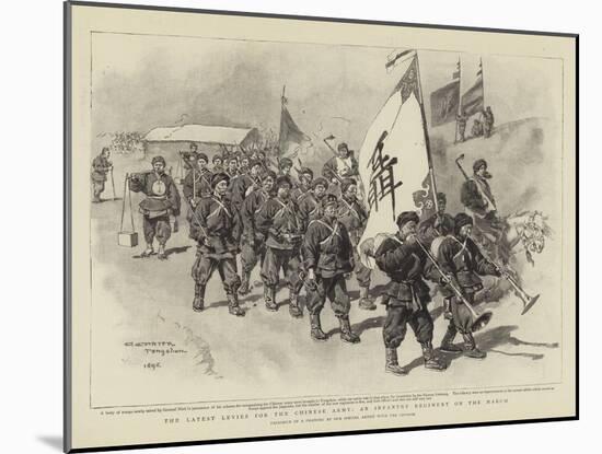 The Latest Levies for the Chinese Army, an Infantry Regiment on the March-Charles Edwin Fripp-Mounted Giclee Print