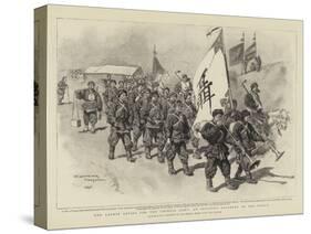 The Latest Levies for the Chinese Army, an Infantry Regiment on the March-Charles Edwin Fripp-Stretched Canvas