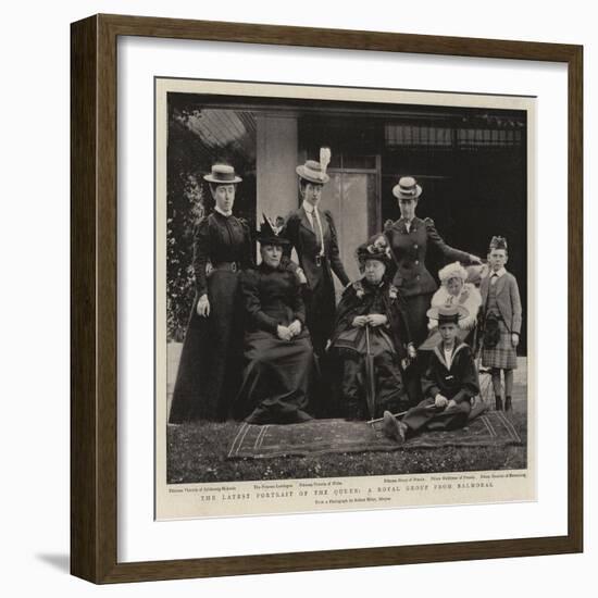 The Latest Portrait of the Queen, a Royal Group from Balmoral-null-Framed Giclee Print