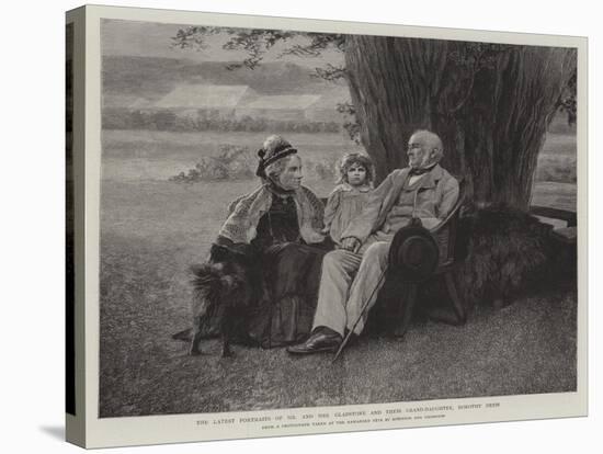 The Latest Portraits of Mr and Mrs Gladstone and their Grand-Daughter, Dorothy Drew-null-Stretched Canvas